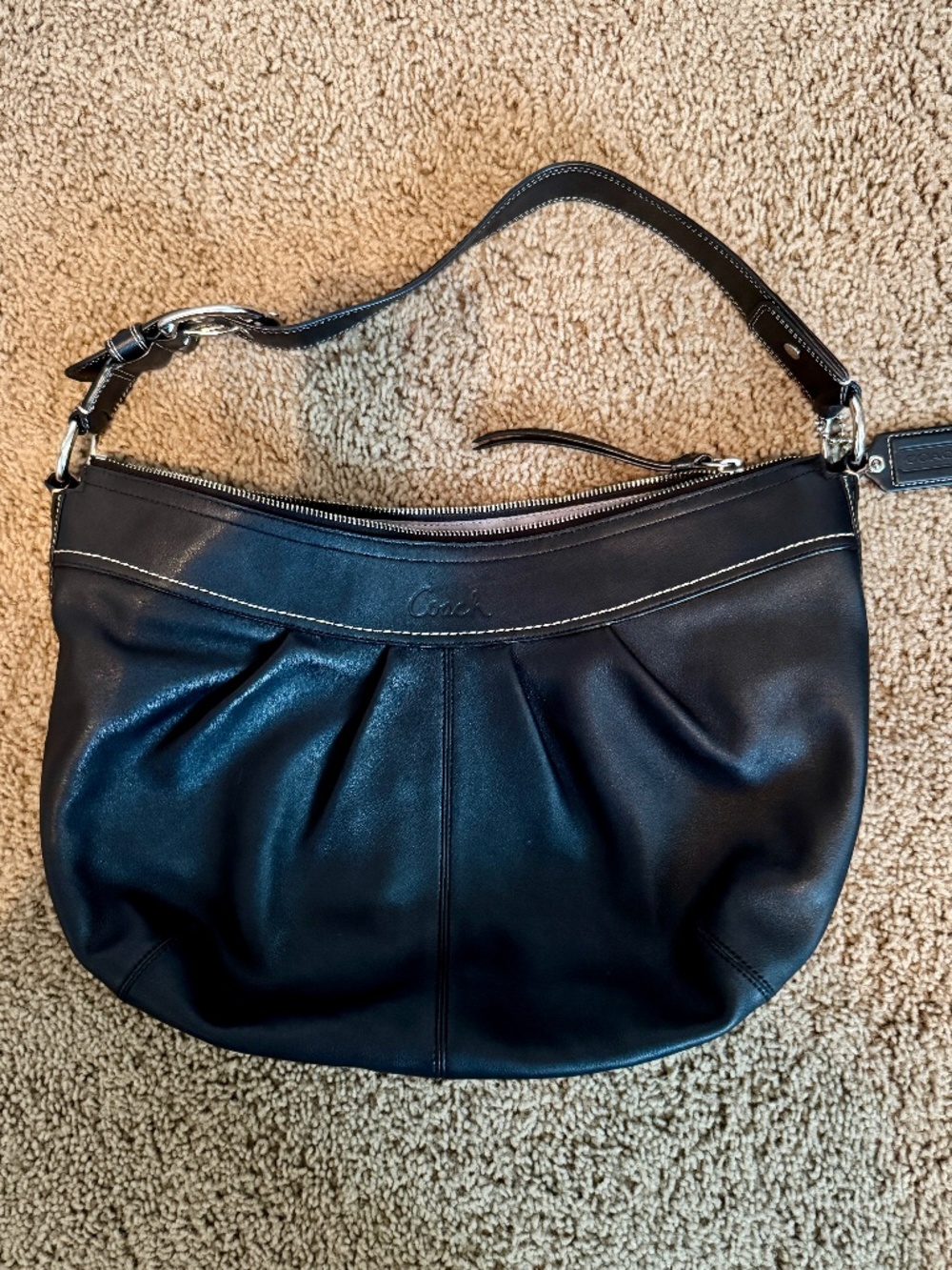 Coach - Black Leather Shoulder Bag